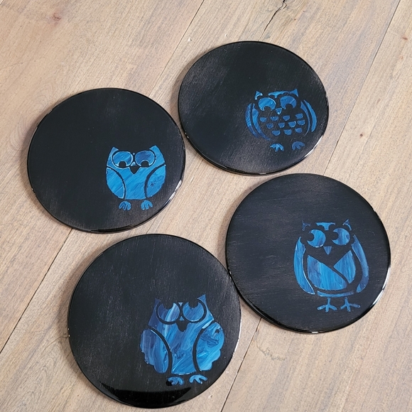 Owl Coaster Set - Picture 2 of 2
